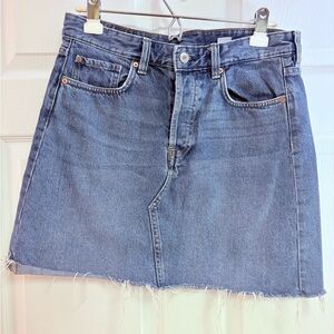 Y2K Blue Women's denim Skirt H&M 8